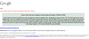 Google AdWords Phishing Mail